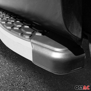 Mazda CX-3 Side Steps - Omac - BLACKLINE Aluminium - Silver Black - '16-'21